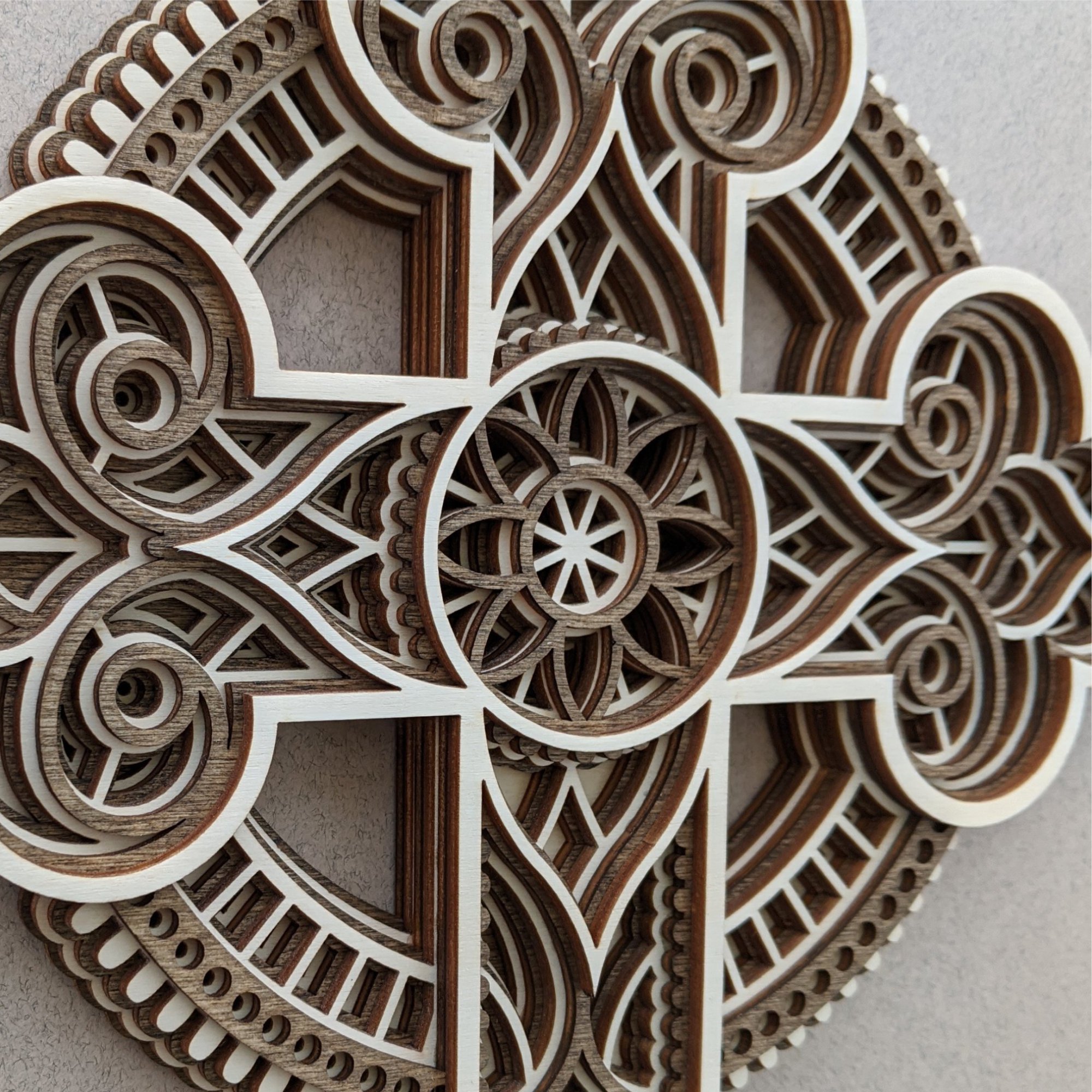 Intricate wooden cross - Image 3