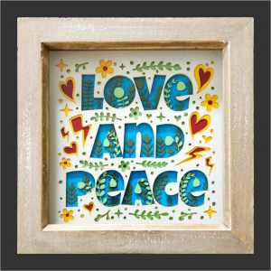 Love and Peace Papercut